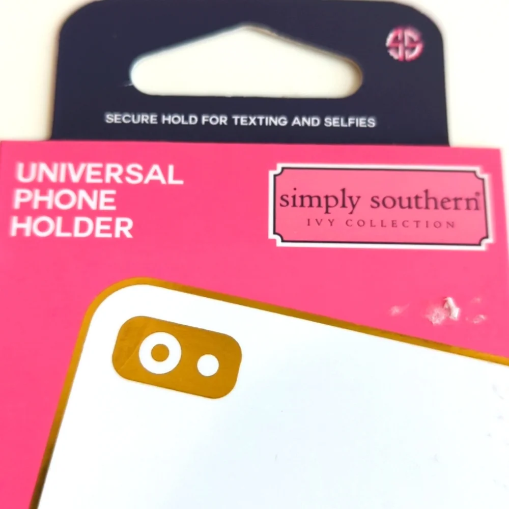 Set of 2 New Universal Phone Holders Pop Up Simply Southern Hippo & Otter quotes